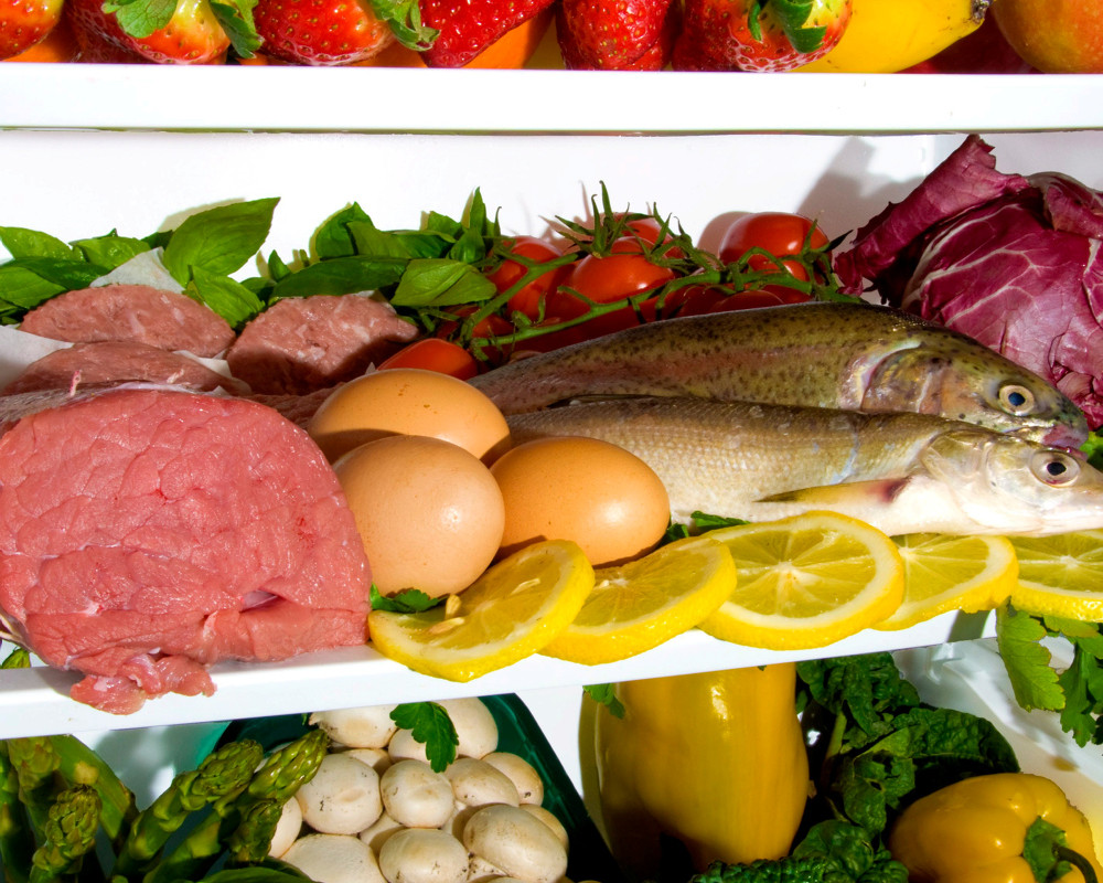 Lebensmittel im  Kühlschrank