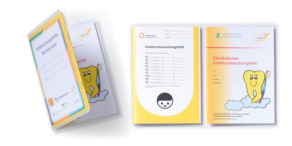 Zwei U-Hefte in einer transparenten Mappe: Die hessischen Pädiater und Zahnärzte erhoffen sich von dem neuen Gemeinschaftsprojekt eine bessere Übersichtlichkeit über die Kindervorsorge-Untersuchungen