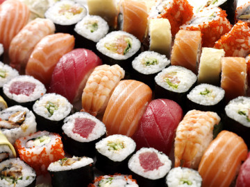 Sushi und Negiri, California Rolls