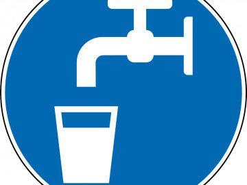 Gebotszeichen Trinkwasser: trinken erlaubt